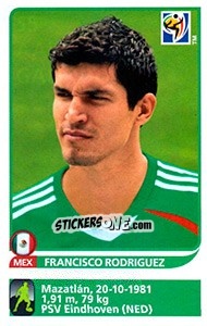 Sticker Francisco Rodriguez - FIFA World Cup South Africa 2010 n. 55x - Panini