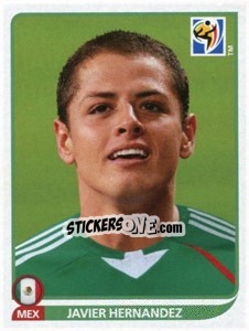 Sticker Javier Hernandez - FIFA World Cup South Africa 2010 n. 64 - Panini