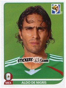 Sticker Aldo De Nigris - FIFA World Cup South Africa 2010 - Panini