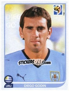 Sticker Diego Godin - FIFA World Cup South Africa 2010 n. 72 - Panini