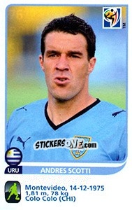 Sticker Andres Scotti - FIFA World Cup South Africa 2010 - Panini