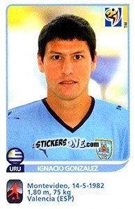 Sticker Ignacio Gonzalez - FIFA World Cup South Africa 2010 - Panini