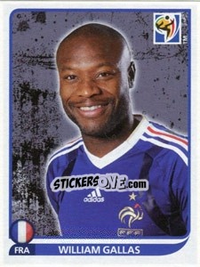 Sticker William Gallas - FIFA World Cup South Africa 2010 - Panini