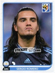 Sticker Sergio Romero - FIFA World Cup South Africa 2010 n. 108 - Panini