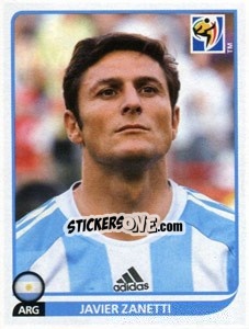 Sticker Javier Zanetti - FIFA World Cup South Africa 2010 n. 113 - Panini