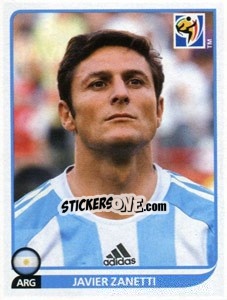 Figurina Javier Zanetti - FIFA World Cup South Africa 2010 - Panini