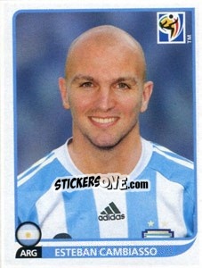 Cromo Esteban Cambiasso - FIFA World Cup South Africa 2010 - Panini