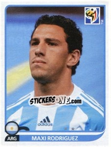 Sticker Maxi Rodriguez - FIFA World Cup South Africa 2010 - Panini