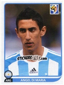 Cromo Angel Di Maria - FIFA World Cup South Africa 2010 - Panini