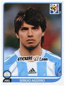 Sticker Sergio Agüero - FIFA World Cup South Africa 2010 n. 121 - Panini