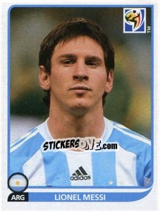 Sticker Lionel Messi - FIFA World Cup South Africa 2010 n. 122 - Panini