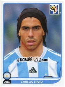 Sticker Carlos Tevez - FIFA World Cup South Africa 2010 - Panini