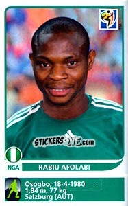 Figurina Rabiu Afolabi - FIFA World Cup South Africa 2010 - Panini