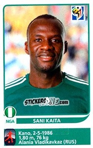 Sticker Sani Kaita - FIFA World Cup South Africa 2010 n. 135x - Panini