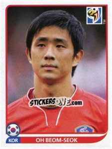 Sticker Oh Beom-Seok - FIFA World Cup South Africa 2010 n. 152 - Panini