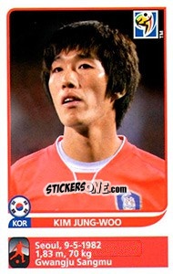 Sticker Kim Jung-Woo - FIFA World Cup South Africa 2010 n. 159x - Panini