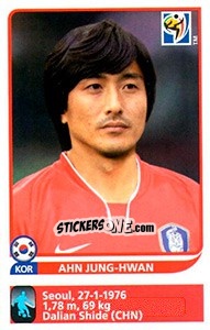 Sticker Ahn Jung-Hwan - FIFA World Cup South Africa 2010 n. 160x - Panini
