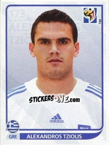 Sticker Alexandros Tziolis - FIFA World Cup South Africa 2010 - Panini