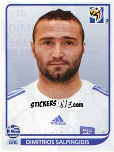Sticker Dimitris Salpingidis - FIFA World Cup South Africa 2010 n. 178 - Panini