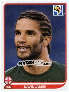 Figurina David James - FIFA World Cup South Africa 2010 - Panini