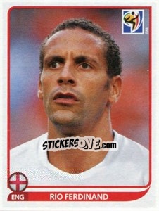 Figurina Rio Ferdinand - FIFA World Cup South Africa 2010 - Panini