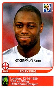 Sticker Ledley King - FIFA World Cup South Africa 2010 - Panini