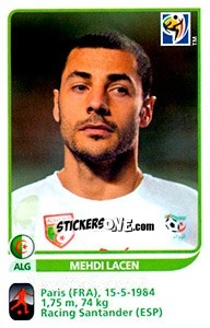 Sticker Mehdi Lacen - FIFA World Cup South Africa 2010 - Panini