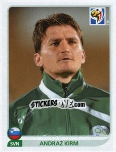 Sticker Andraz Kirm - FIFA World Cup South Africa 2010 - Panini