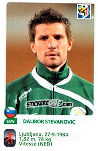 Sticker Dalibor Stevanovic - FIFA World Cup South Africa 2010 - Panini