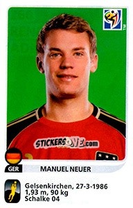 Sticker Manuel Neuer - FIFA World Cup South Africa 2010 n. 260x - Panini