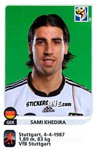 Sticker Sami Khedira - FIFA World Cup South Africa 2010 n. 268x - Panini