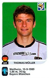 Sticker Thomas Muller - FIFA World Cup South Africa 2010 n. 269x - Panini