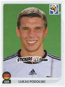 Sticker Lukas Podolski - FIFA World Cup South Africa 2010 - Panini