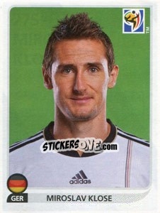 Sticker Miroslav Klose - FIFA World Cup South Africa 2010 - Panini