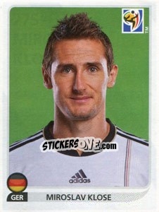 Sticker Miroslav Klose - FIFA World Cup South Africa 2010 n. 275 - Panini