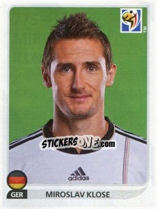 Figurina Miroslav Klose - FIFA World Cup South Africa 2010 - Panini