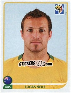 Sticker Lucas Neill - FIFA World Cup South Africa 2010 - Panini