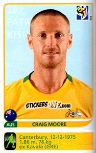 Cromo Craig Moore - FIFA World Cup South Africa 2010 - Panini