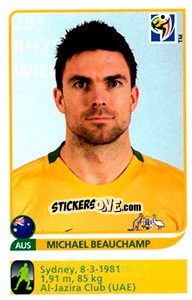Cromo Michael Beauchamp - FIFA World Cup South Africa 2010 - Panini