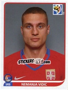 Sticker Nemanja Vidic - FIFA World Cup South Africa 2010 - Panini