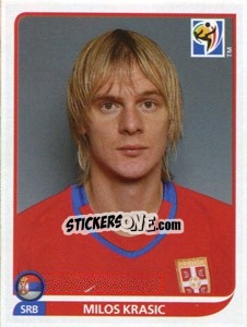 Sticker Milos Krasic - FIFA World Cup South Africa 2010 - Panini