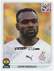 Sticker John Mensah - FIFA World Cup South Africa 2010 - Panini