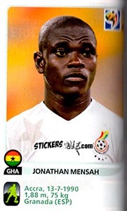 Sticker Jonathan Mensah - FIFA World Cup South Africa 2010 n. 320x - Panini