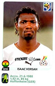 Sticker Isaac Vorsah - FIFA World Cup South Africa 2010 - Panini