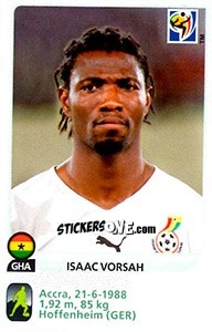 Cromo Isaac Vorsah - FIFA World Cup South Africa 2010 - Panini