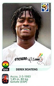 Sticker Derek Boateng - FIFA World Cup South Africa 2010 n. 329x - Panini