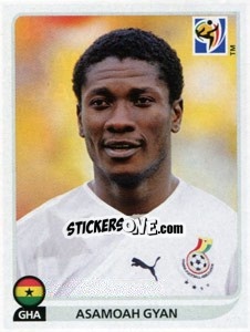 Cromo Asamoah Gyan - FIFA World Cup South Africa 2010 - Panini