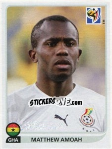 Sticker Matthew Amoah - FIFA World Cup South Africa 2010 n. 332 - Panini