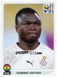 Sticker Dominic Adiyiah - FIFA World Cup South Africa 2010 n. 333 - Panini