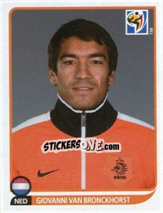 Cromo Giovanni van Bronckhorst - FIFA World Cup South Africa 2010 - Panini